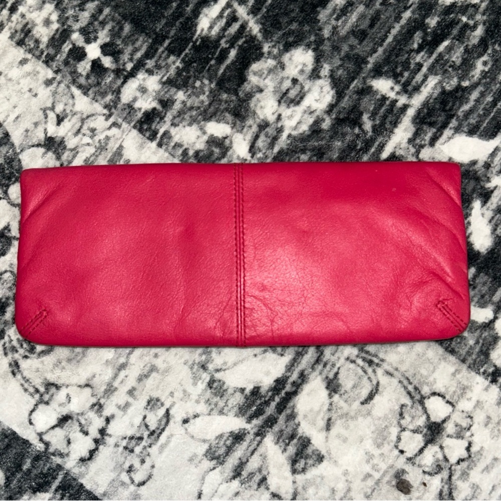Coach Vibrant Pink Leather Clutch RARE y2k - Picture 4 of 5